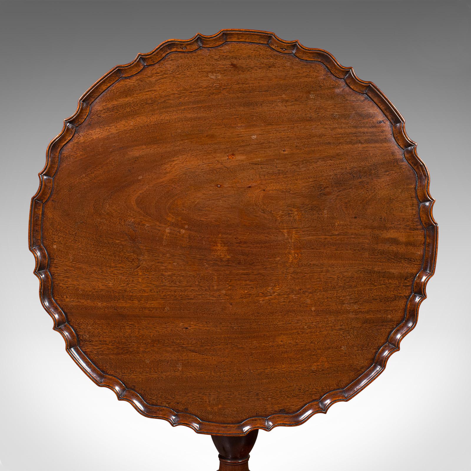 Antique Pie Crust Table, English, Tilt-Top, Games, Occasional, Georgian, C.1790 For Sale 2