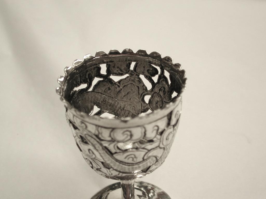 antique silver egg cup