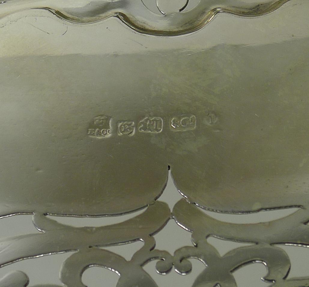 Silver Plate Antique Pierced / Reticulated Elkington Plated Salver / Tray, 1858