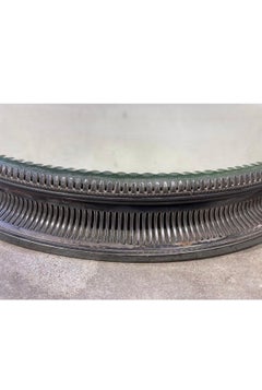 Antique Pierced Sheffield Silver Plated Mirrored Plateau