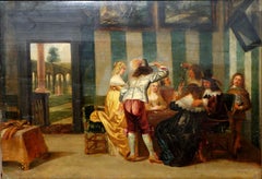 Antiquité Pieter Jacobsz Codde Peinture à l'huile sur carton, hollandaise, 17e s.