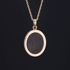 Antique Pietra Dura Butterfly Necklace of 14k Gold