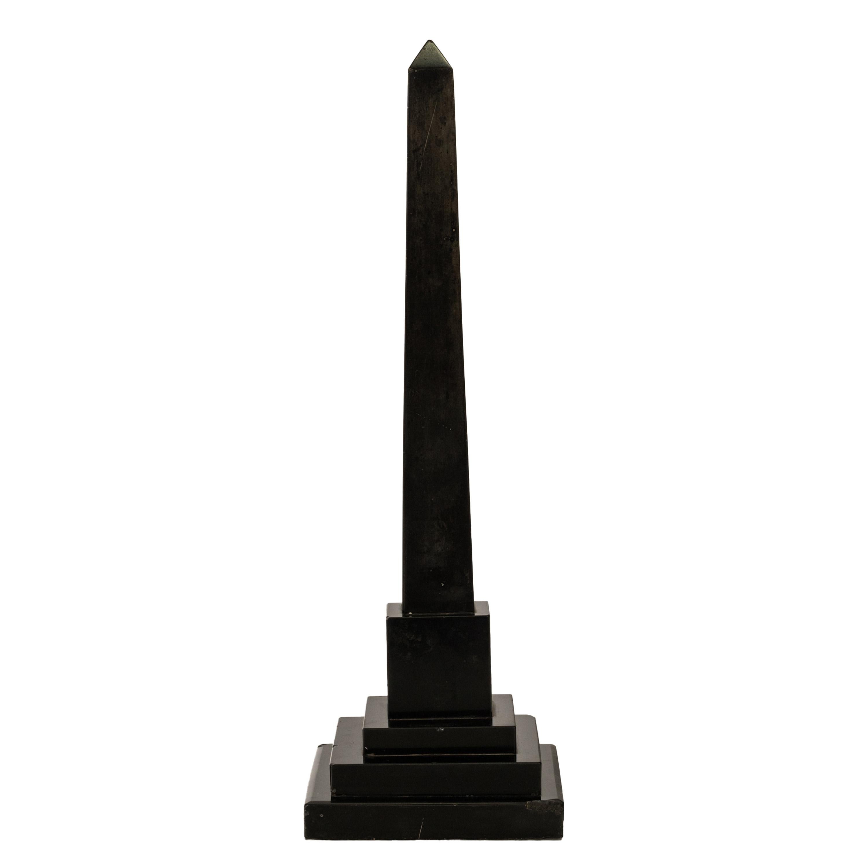 Mid-19th Century Antique Pietra Dura Marble Ashford Desk Obelisk Thermometer Buxton Derbyshire For Sale