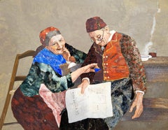 Antique Pietra Dura Plaque attributed to Giovanni Montelatici, Florence, c. 1910