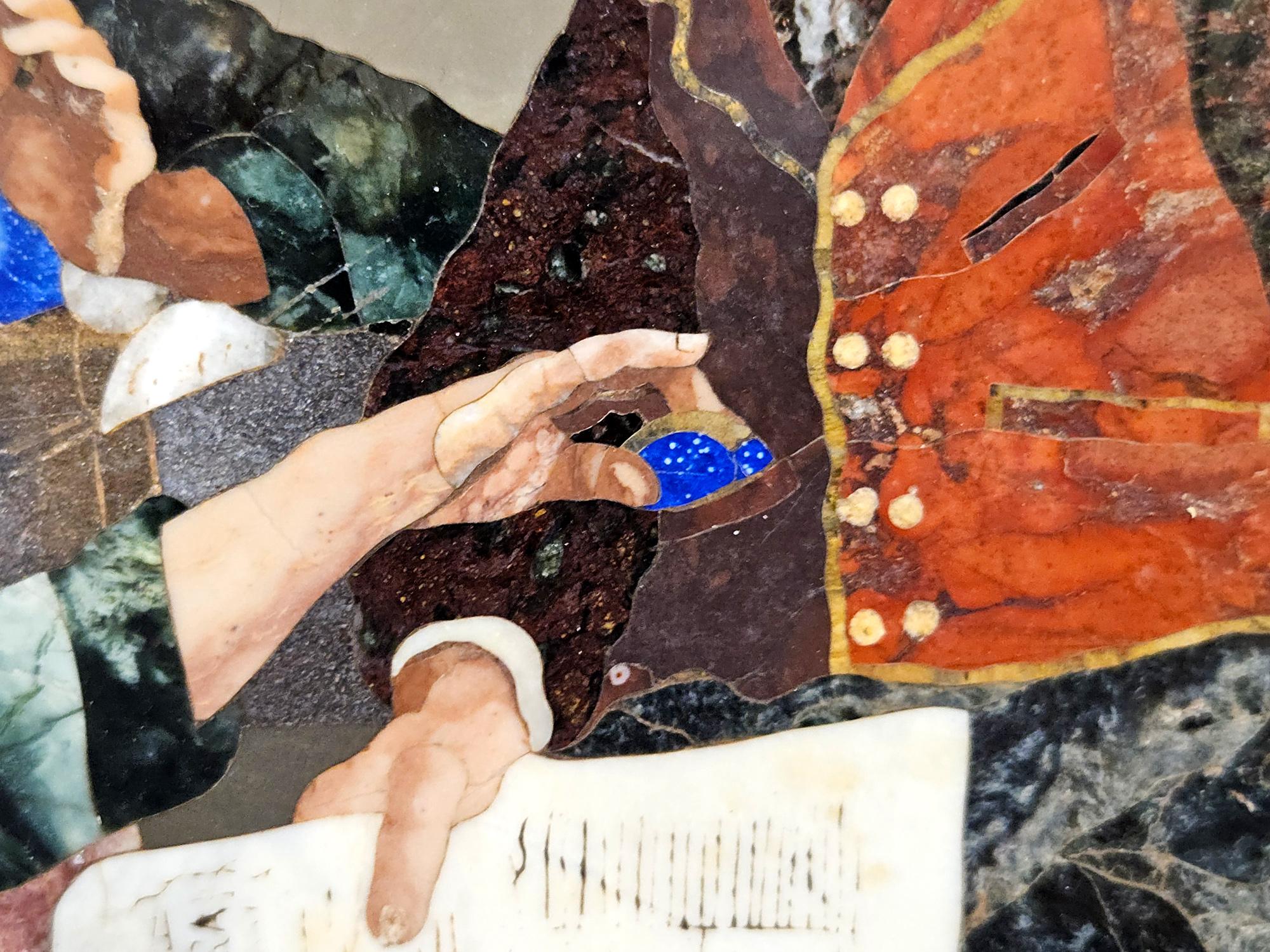 Mosaico Antica placca in pietra dura attribuita a Giovanni Montelatici, Firenze, 1910 ca. in vendita