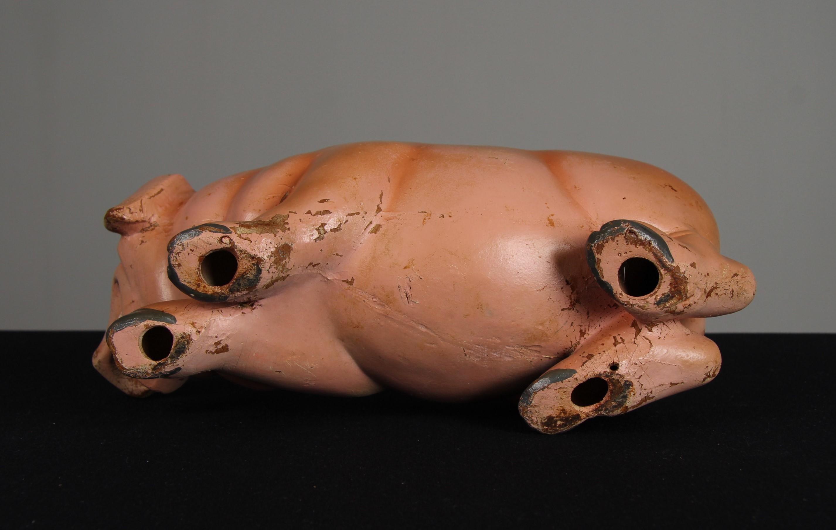 Antique Pig Sculpture, Butcher's Shop Advertising Figure, 1st Half 20th Century For Sale 4