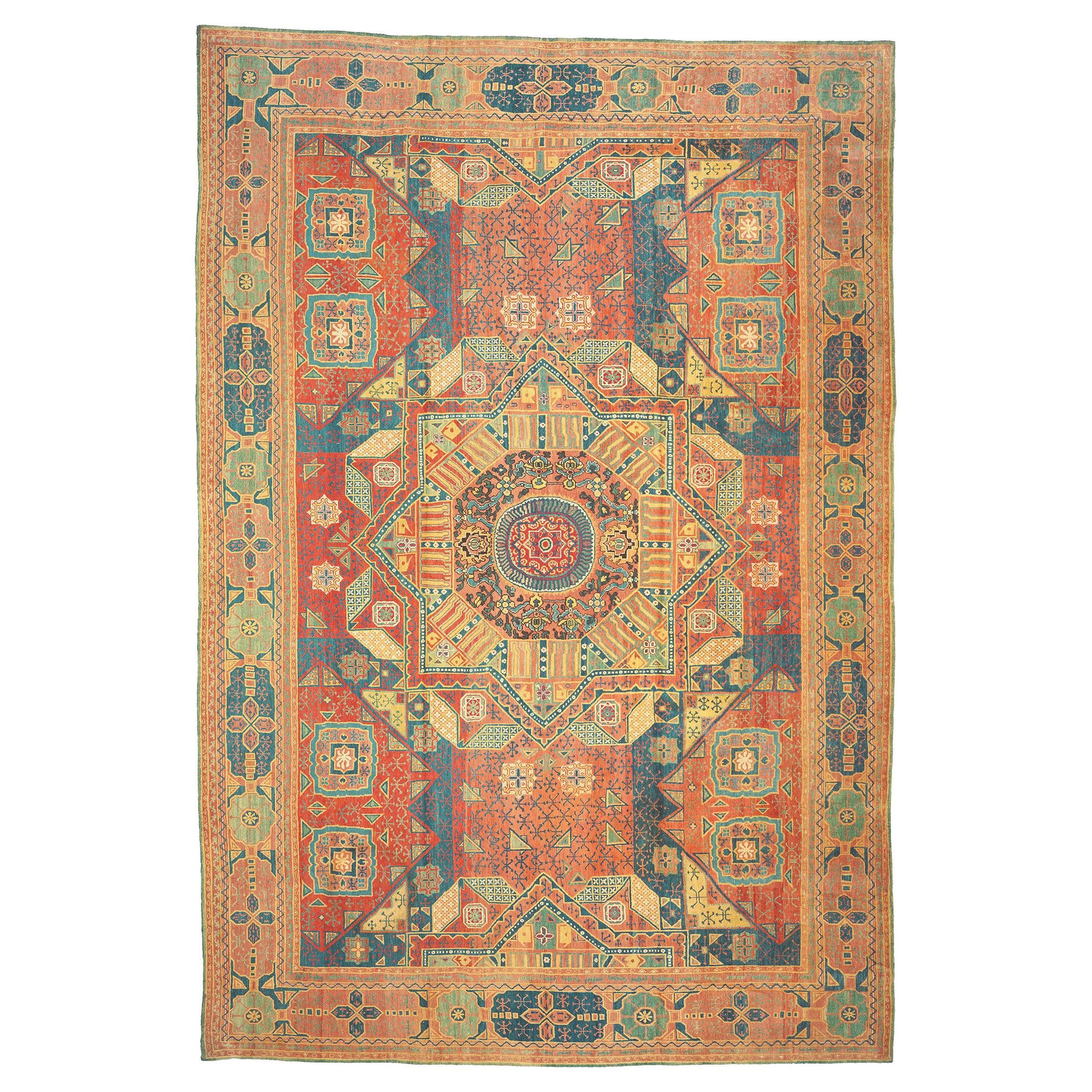 Antique Pile French Aubusson Rug For Sale