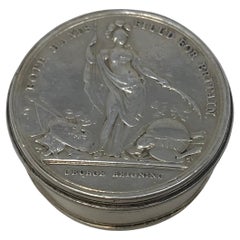Antike Pillbox Jernegan-Medaille 1736