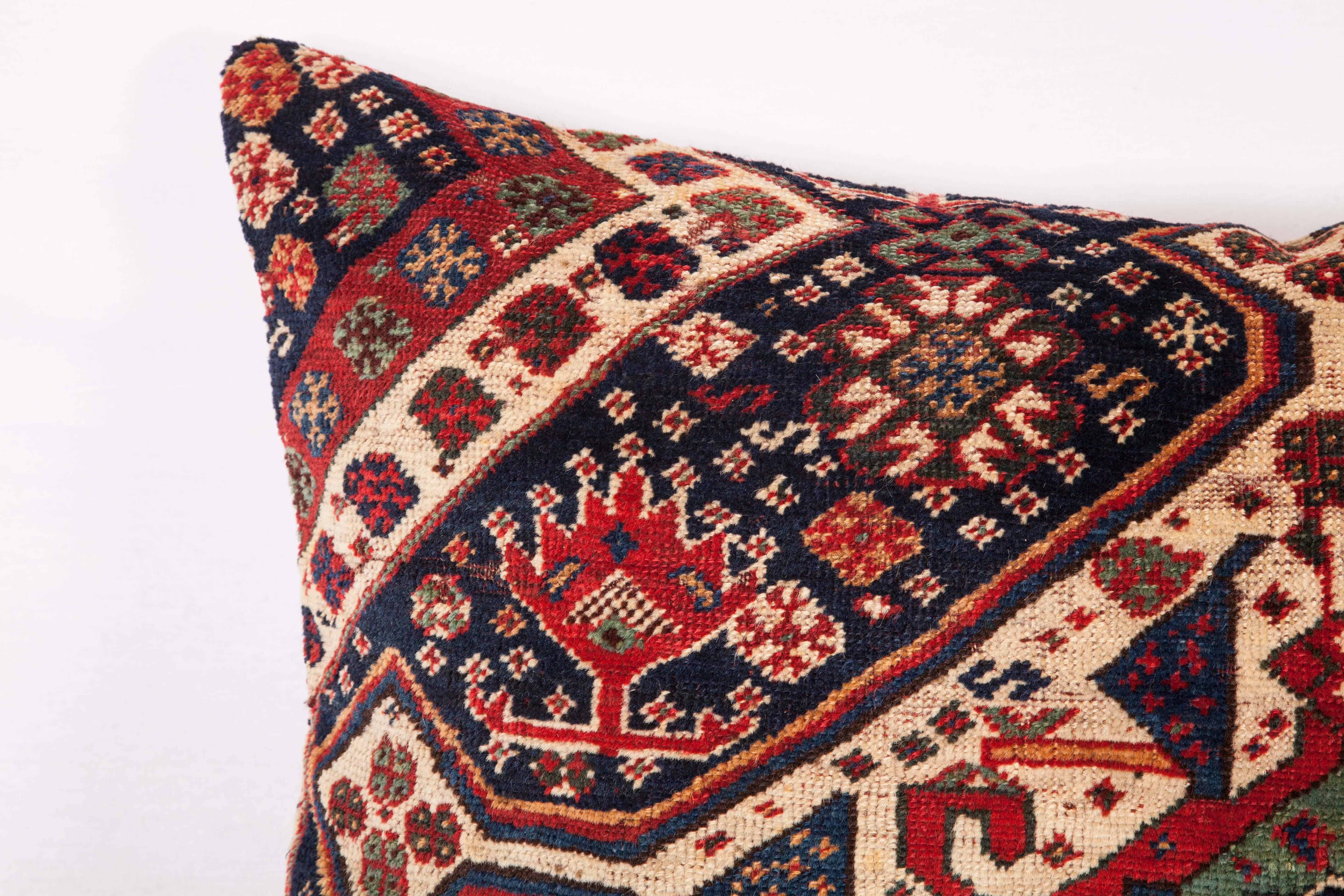 Persian Antique Pillow Case Fashioned from an 19th Century Kashgai Rug Fragment