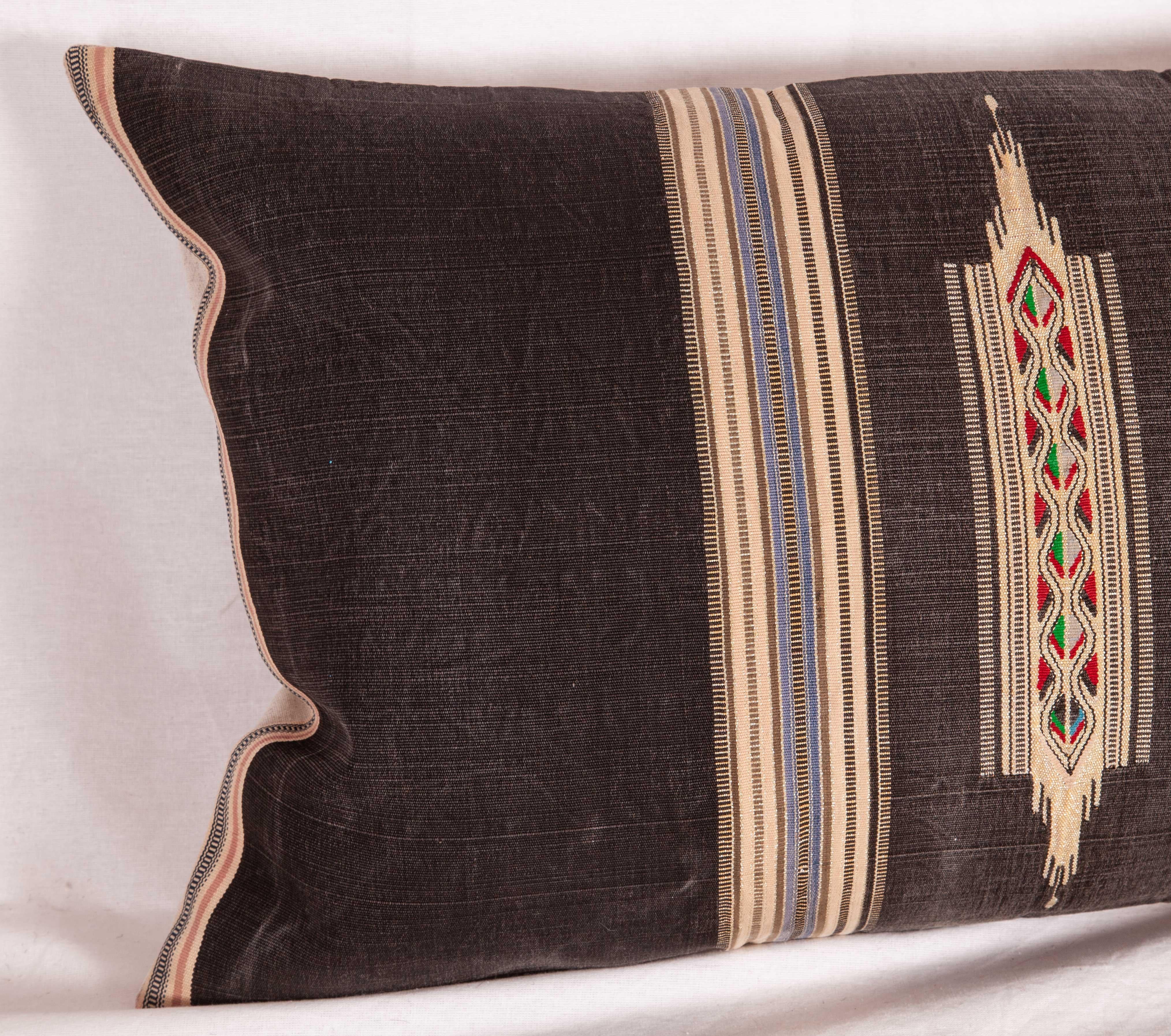 Kilim Antique Pillow Case Fashioned from an Early 20th Century Tapestry from Lebonon