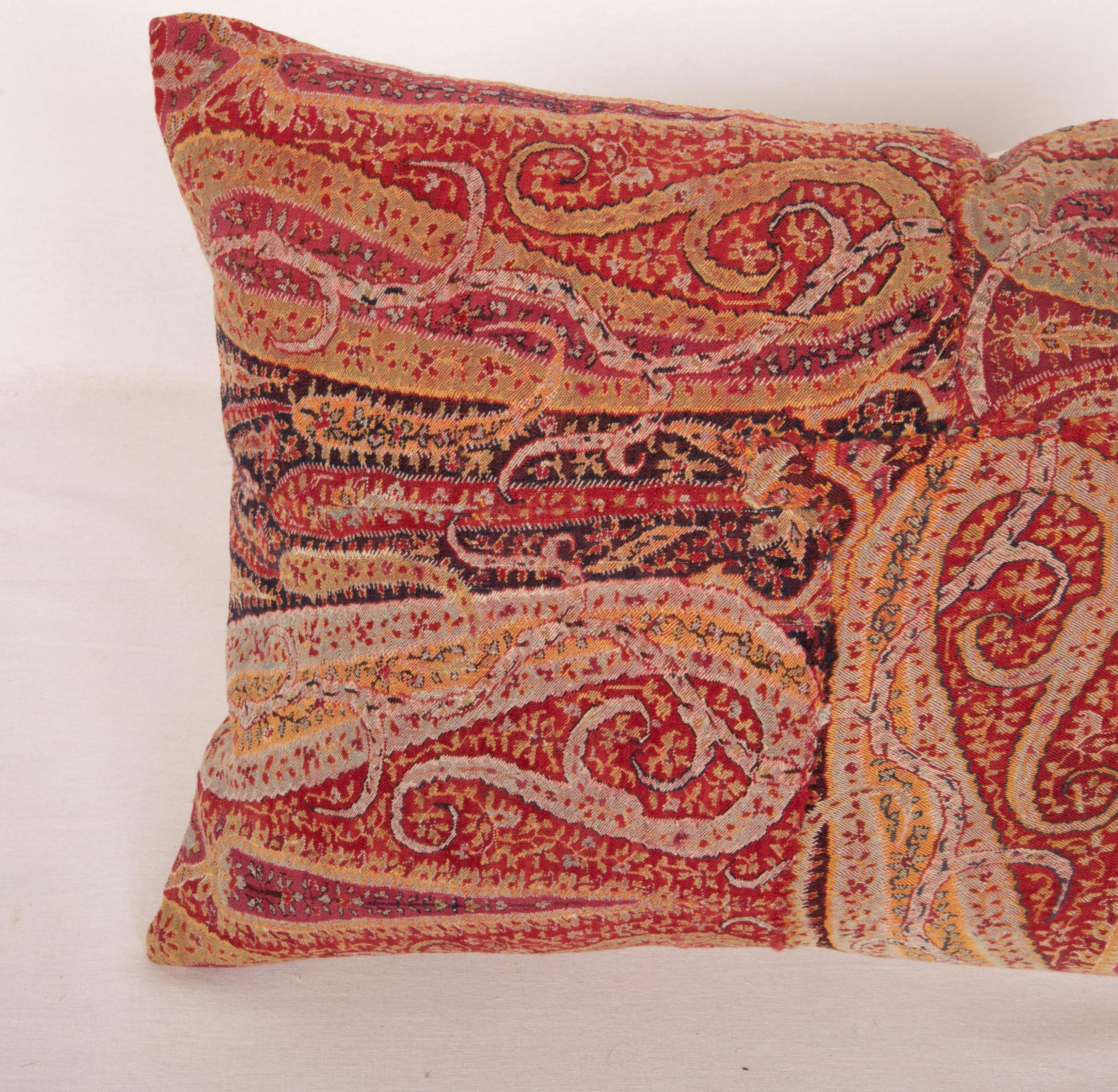 Islamic Antique Pillow Case Made from a 1840 Kashmir Shawl