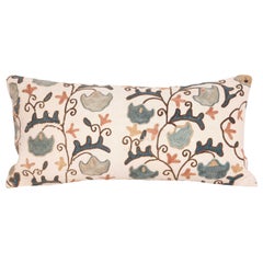 Antique Pillow Case Made from a 19th Century Bukhara Suzani from Uzbekistan