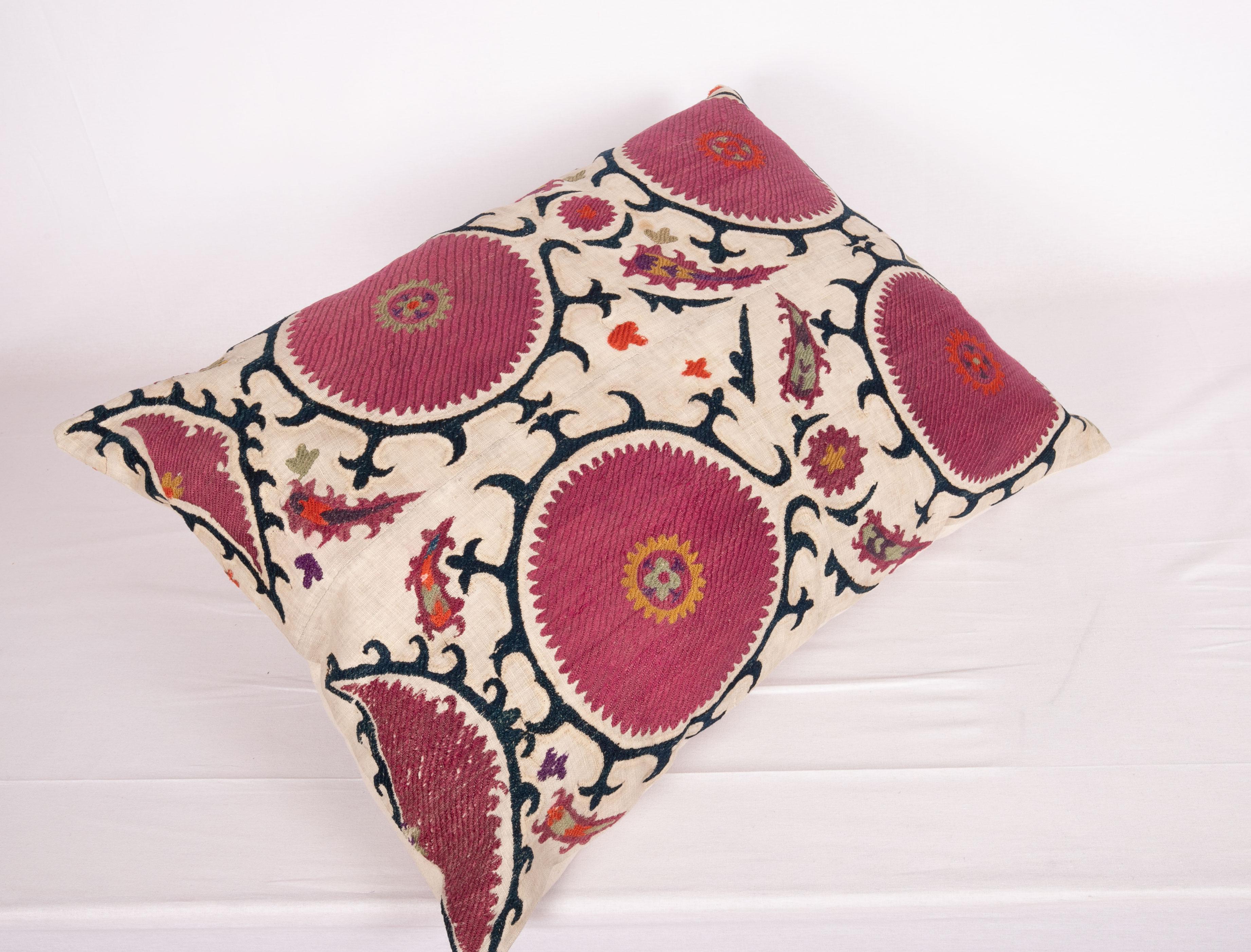 Antique Pillow Case Made from a Late 19th Century Tajik Suzani 2