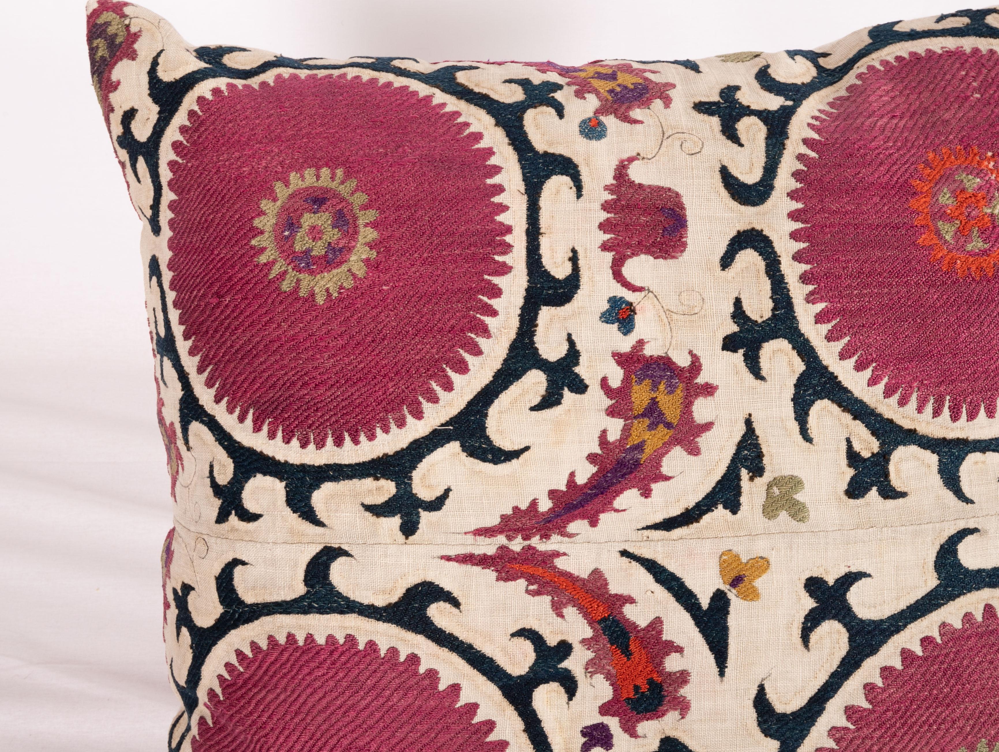 Uzbek Antique Pillow Case Made from a Late 19th Century Tajik Suzani