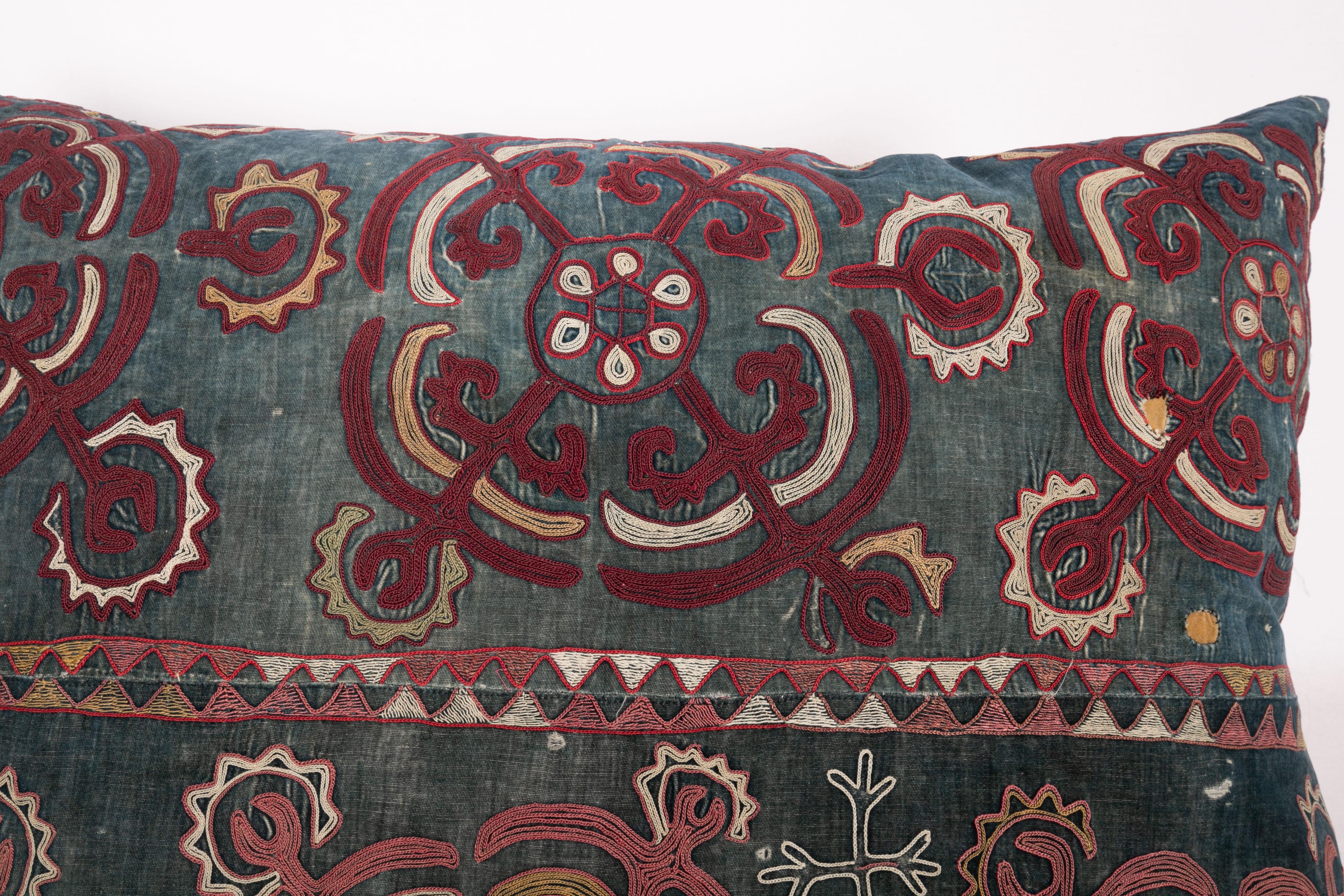 Kyrgyzstani Antique Pillow Case Made from an E 20 C, Kyrgyz Embroidery For Sale