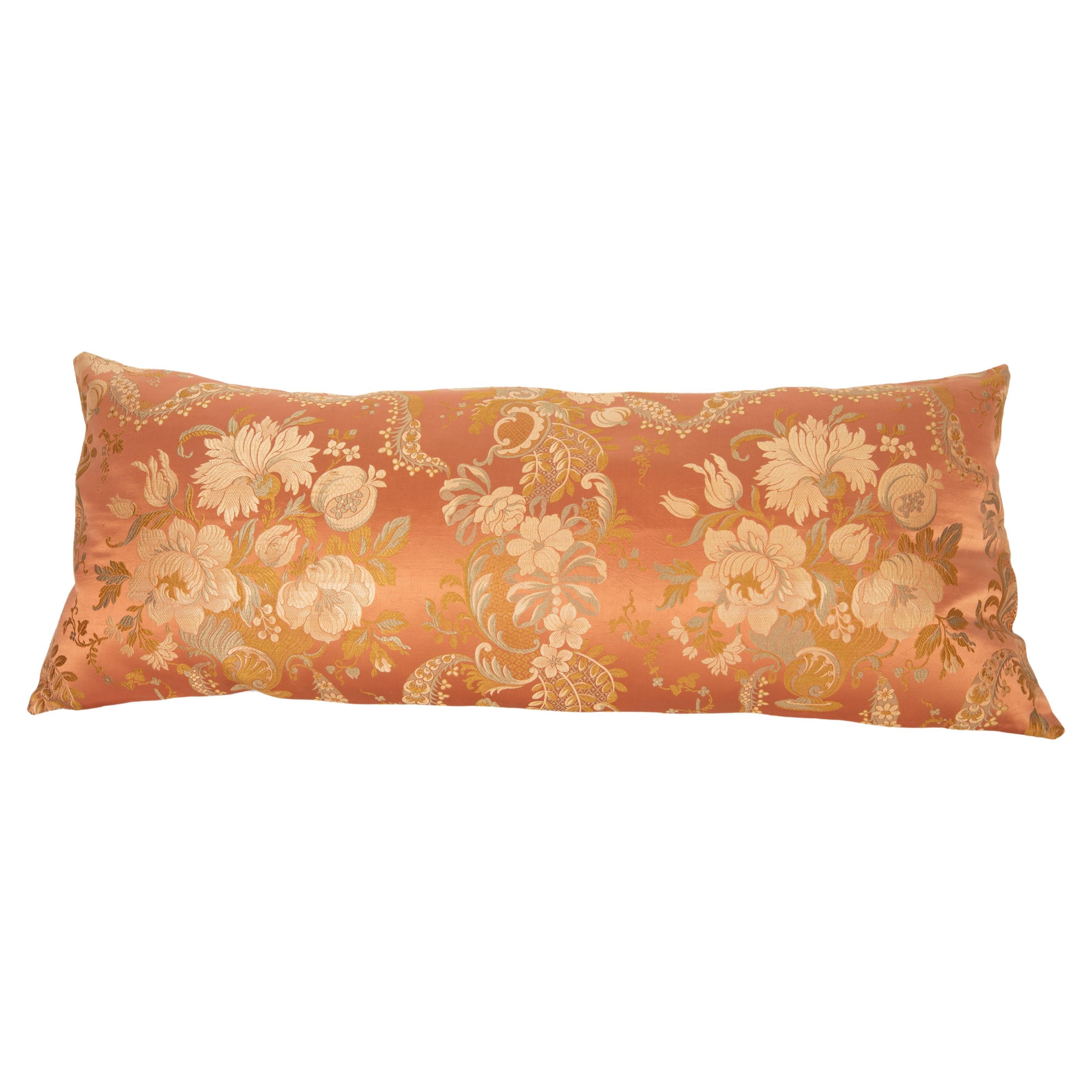 Antique Pillow Case Made from an Early 20th C. Silk Brocade