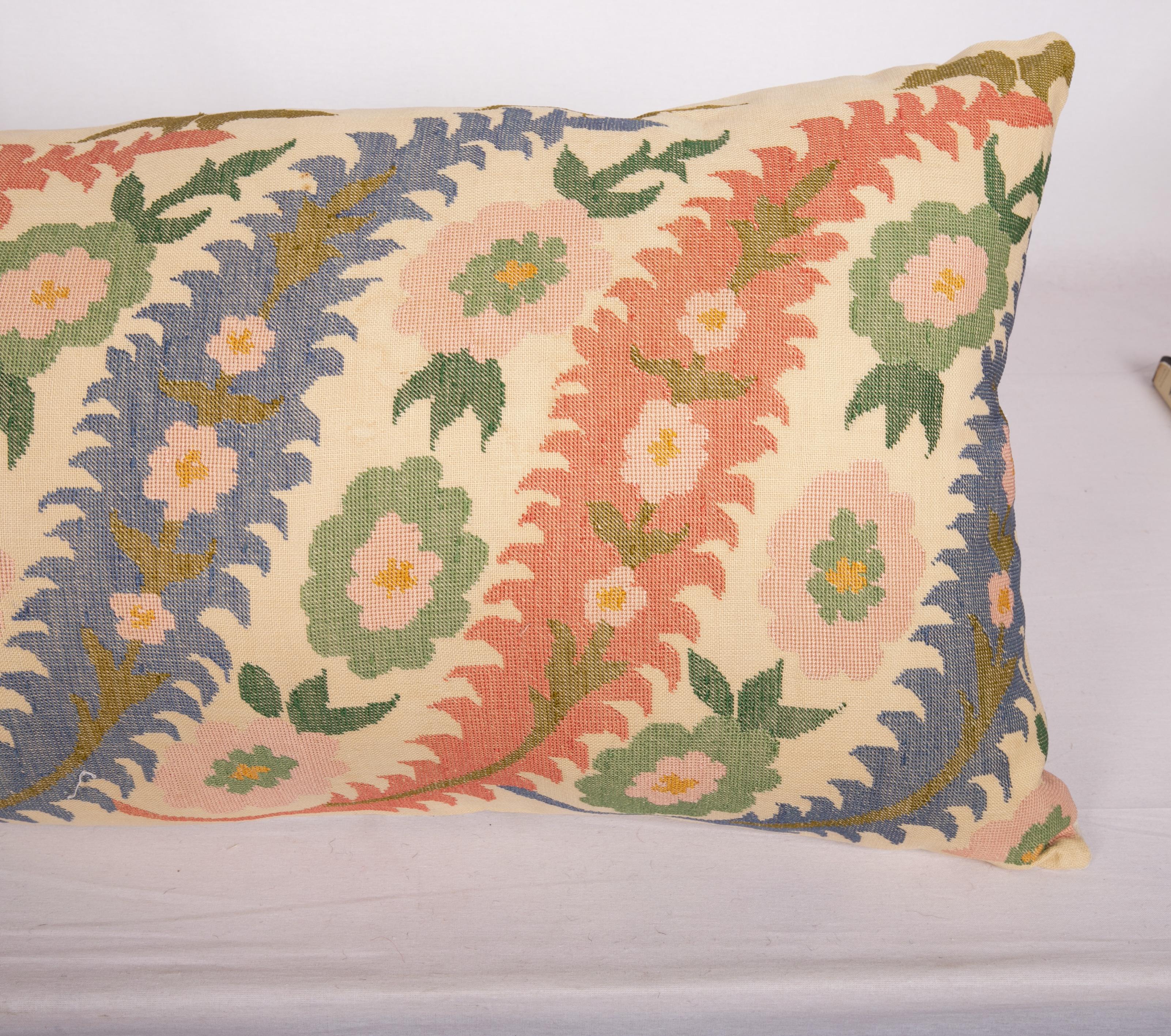 Suzani Antique Pillow Case Made from an Eastern European, Greek Embroidery For Sale