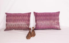 Antique Pillow Cases Fashioned from an Early 20th Century Syrian Silk Textile