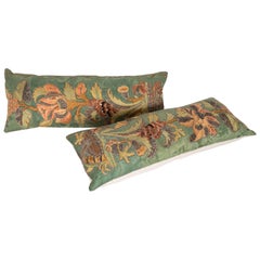 Antique Pillow Cases Fashioned from an Embroidered European Applique Panel