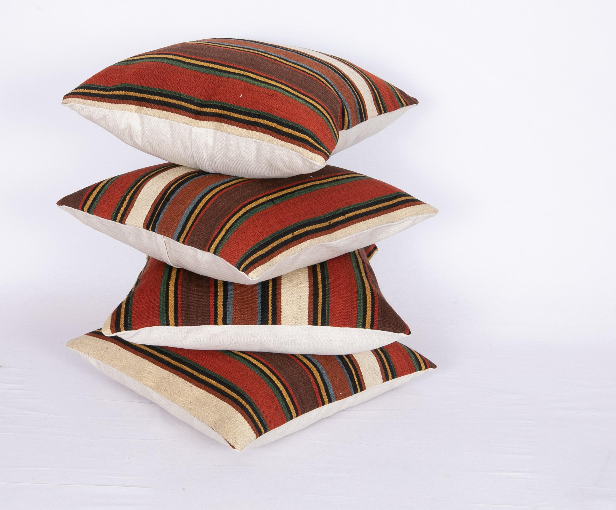 Wool Antique Pillow Cases Made from a South Caucasian Kilim, Late 19th C