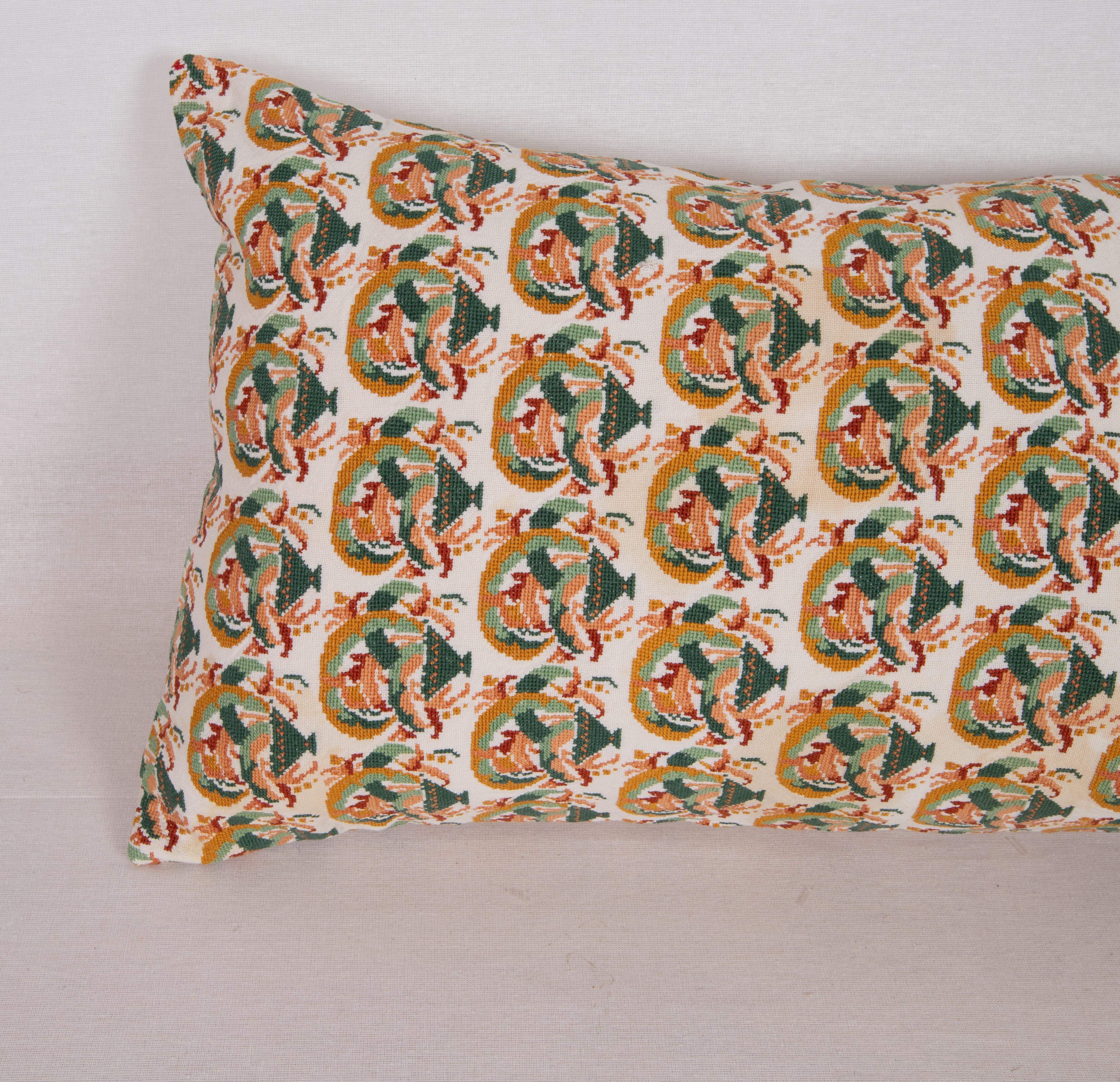 Indian Antique Pillow Cover from Eastern Europe with Fine Embroidery, Early 20th C For Sale