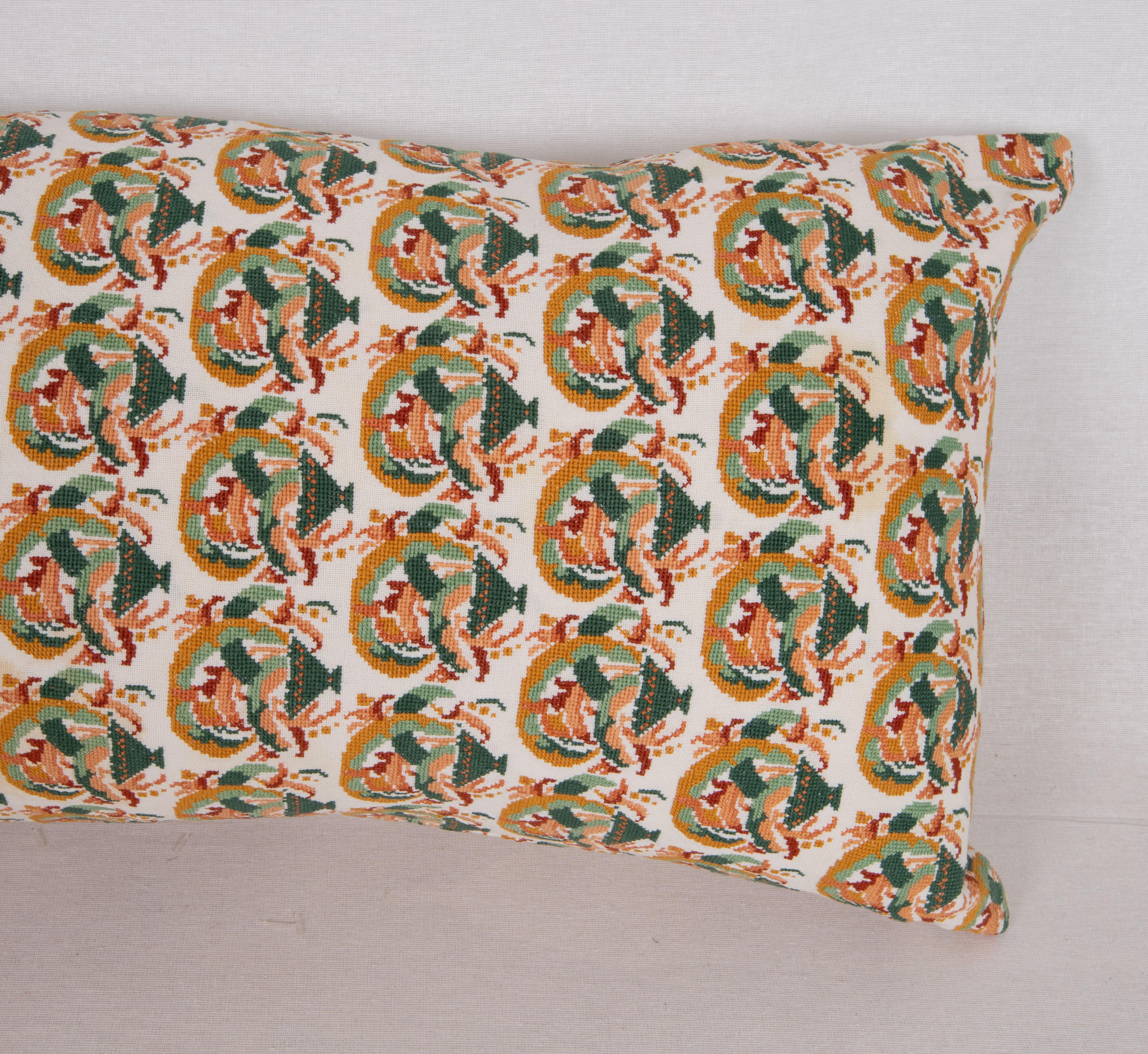 Embroidered Antique Pillow Cover from Eastern Europe with Fine Embroidery, Early 20th C For Sale