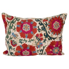 Antique pillow cover Made from a 19th C. Suzani Fragment
