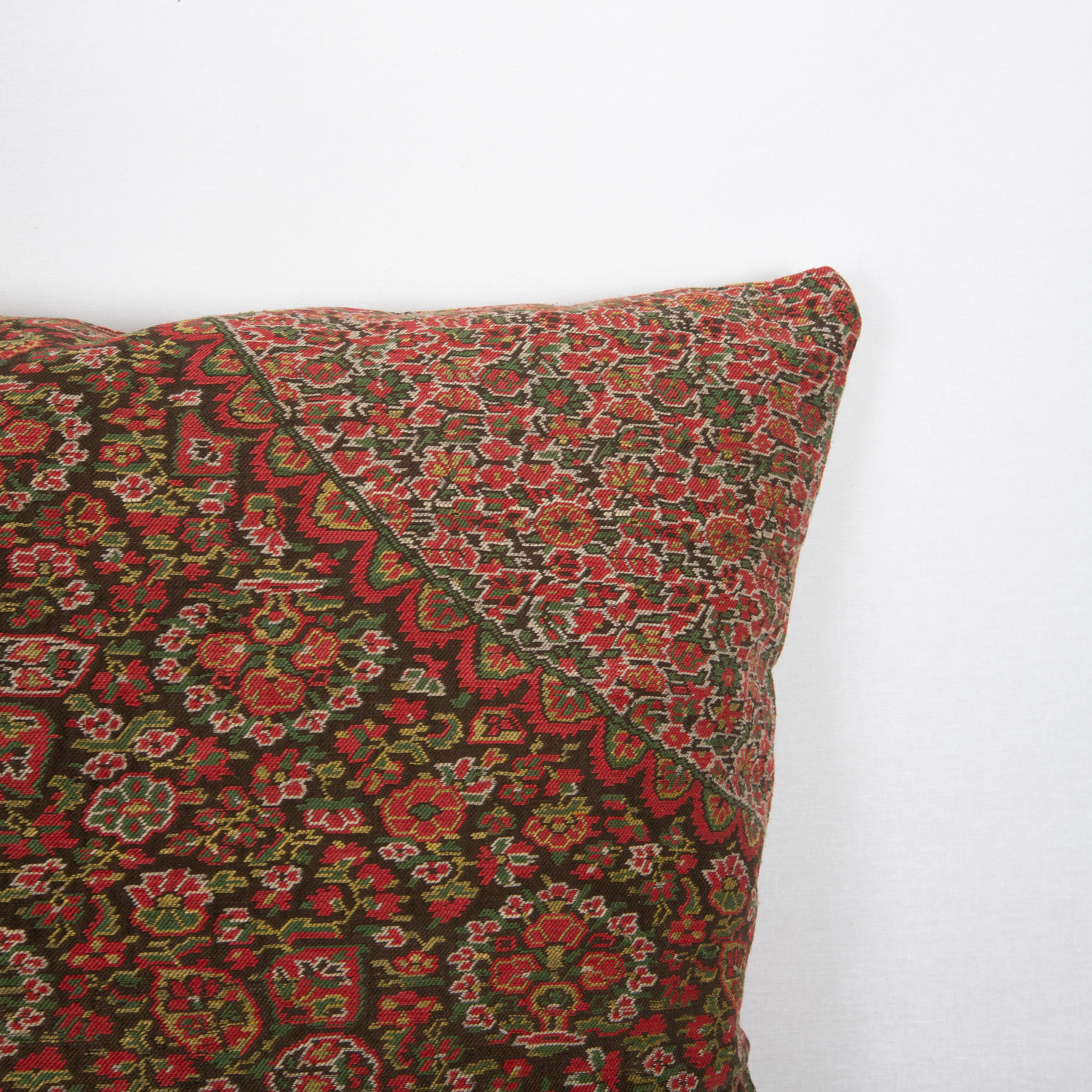 French Antique Pillow Cover Made from a European Wool Paisley Shawl, L 19th/ E.20th C. For Sale