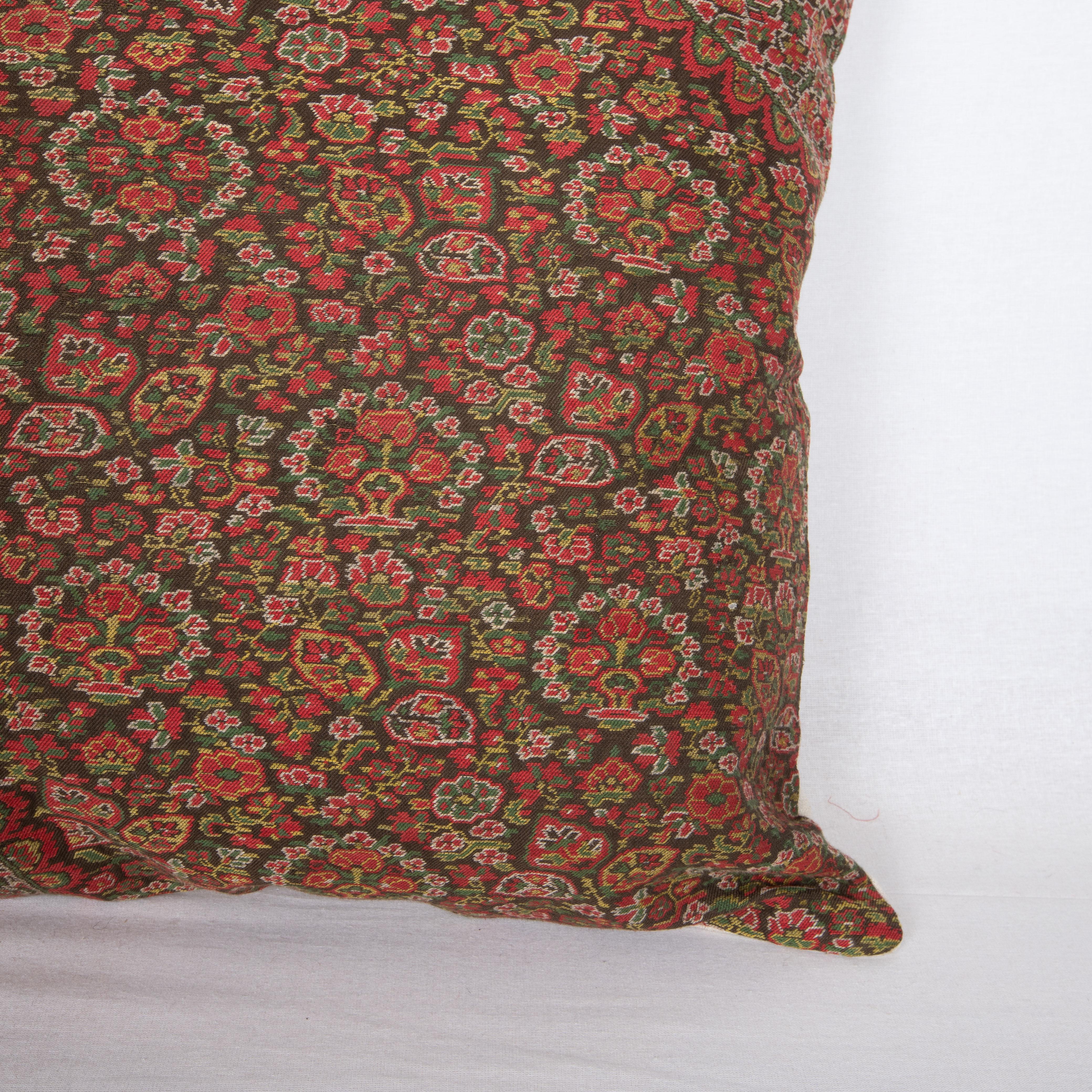 Woven Antique Pillow Cover Made from a European Wool Paisley Shawl, L 19th/ E.20th C. For Sale