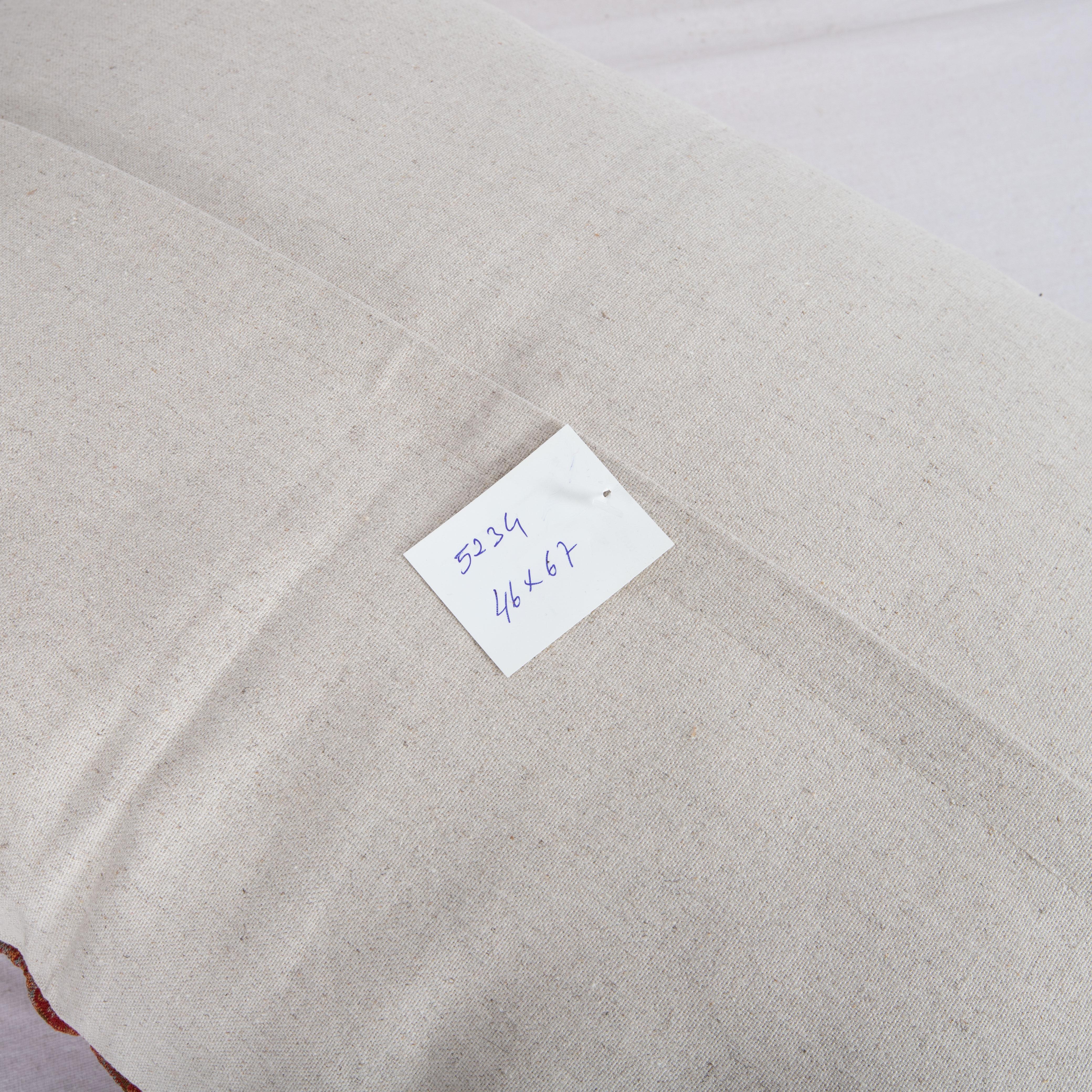 Laine Antique  Couvercle d'oreiller fabriqué à partir d'un châle en laine européen à motif cachemire, L 19e/E.20e siècle en vente
