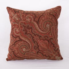 Antique Pillow Cover Made from a European Wool Paisley Shawl, L 19th/ E.20th