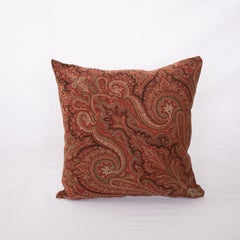 Antique Pillow Cover Made from a European Wool Paisley Shawl, L 19th/ E. 20th