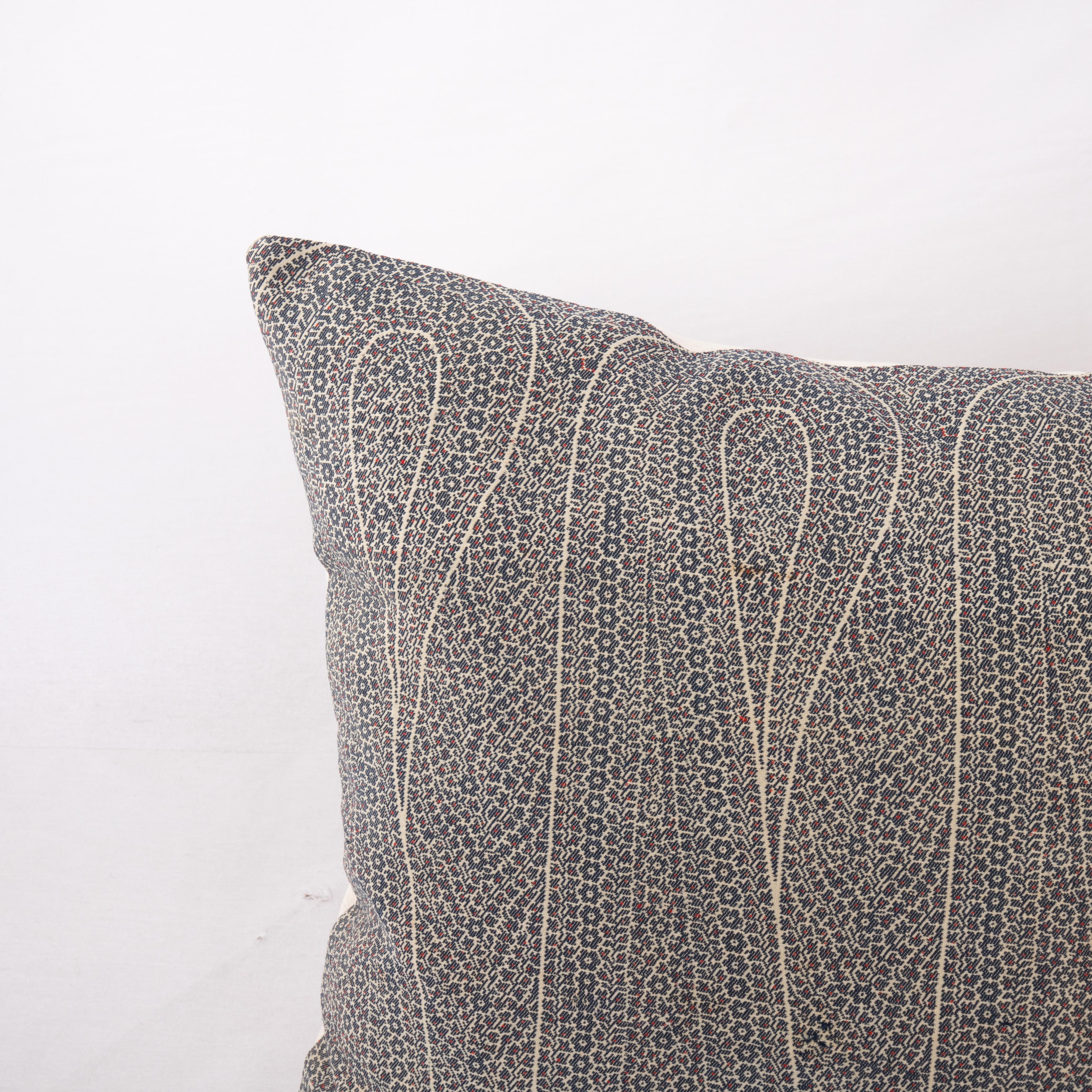 French Antique Pillow Cover made from a European Wool Paisley Shawl, L 19th/ E.20th For Sale