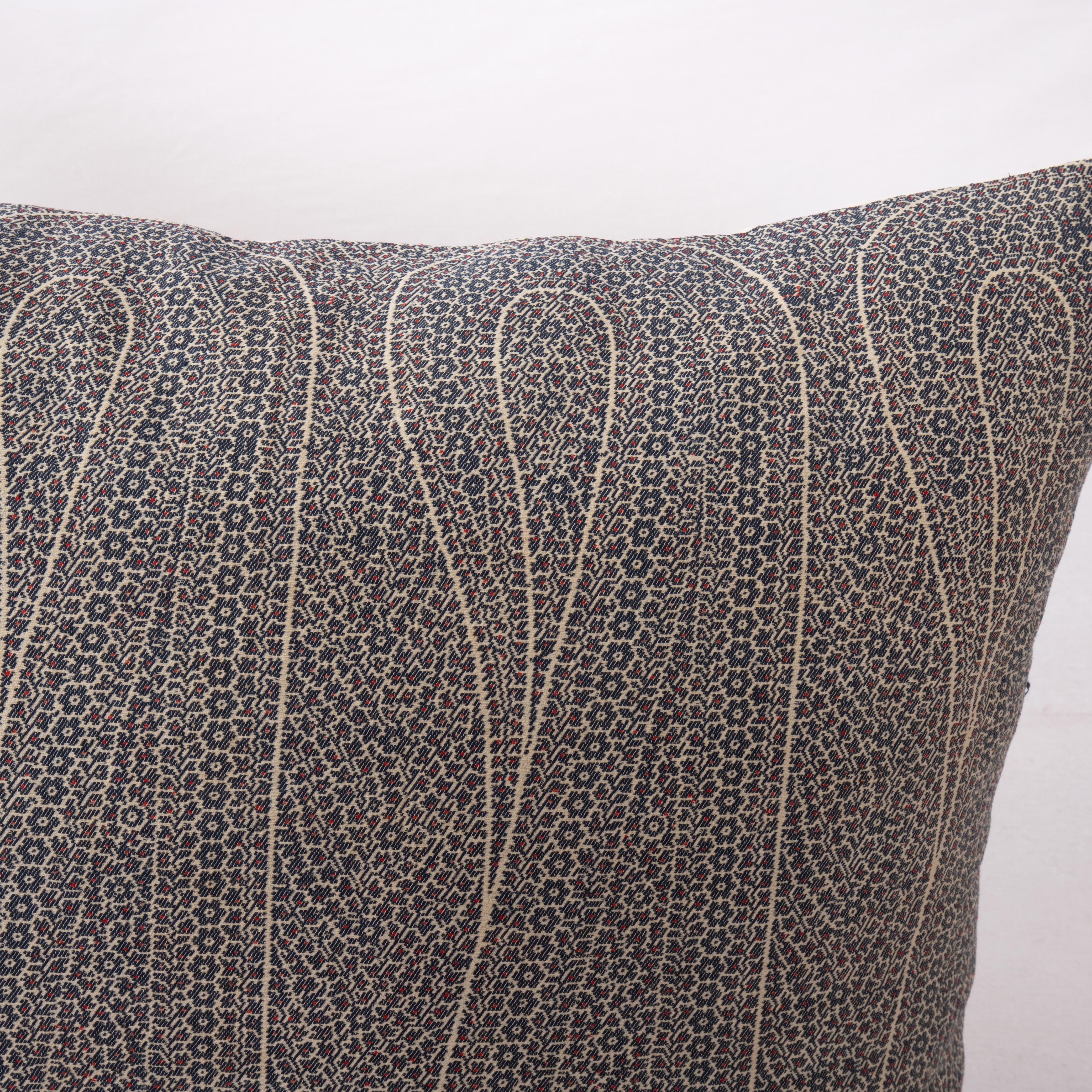 Woven Antique Pillow Cover Made from a European Wool Paisley Shawl, L 19th/ E.20th For Sale