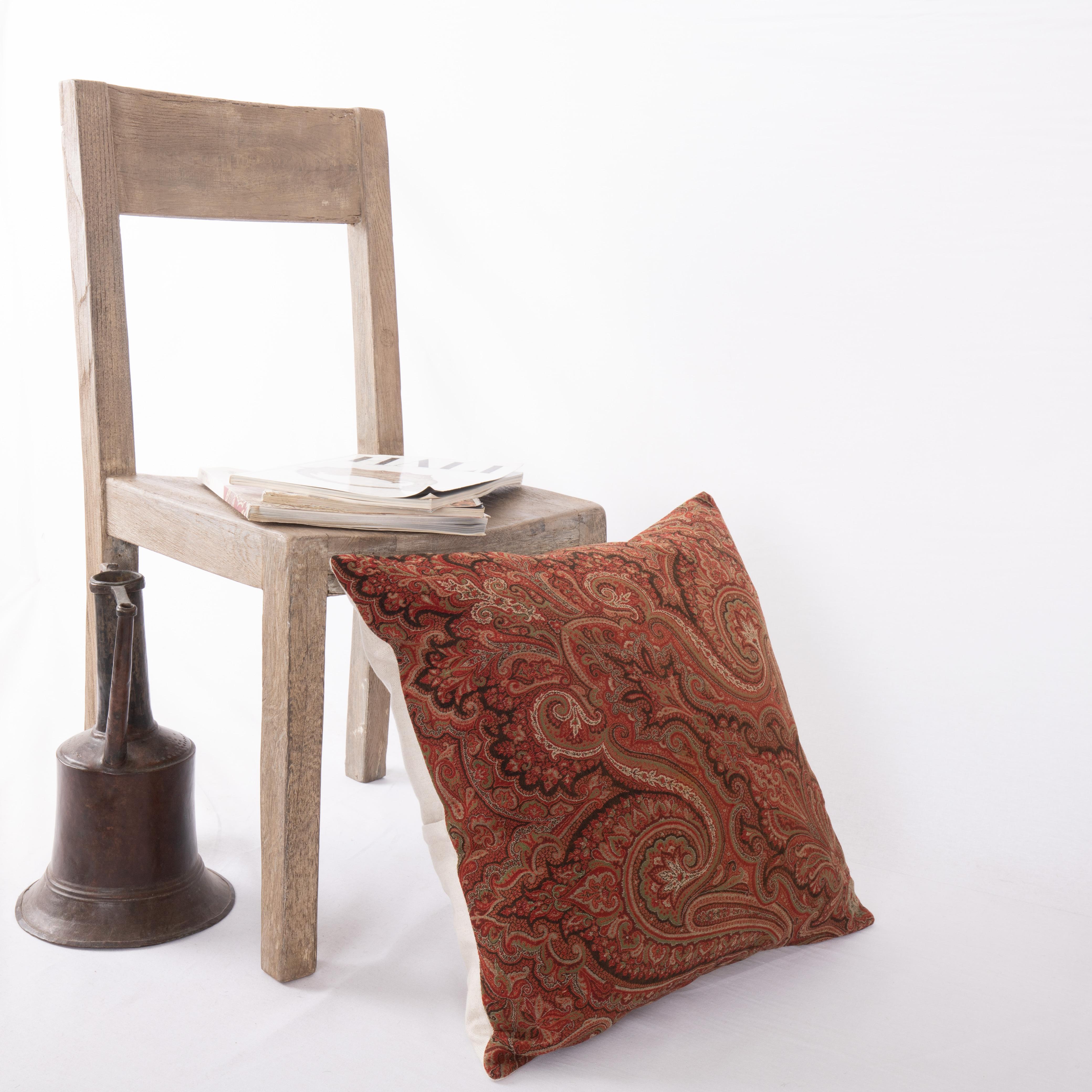 Antique  Couvercle d'oreiller fabriqué à partir d'un châle en laine à motif cachemire, L 19e/E.20e en vente 1