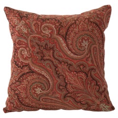 Used Pillow Cover Made from a European Wool Paisley Shawl, L 19th/ E.20th