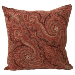 Antique Pillow Cover Made from a European Wool Paisley Shawl, L 19th/ E. 20th