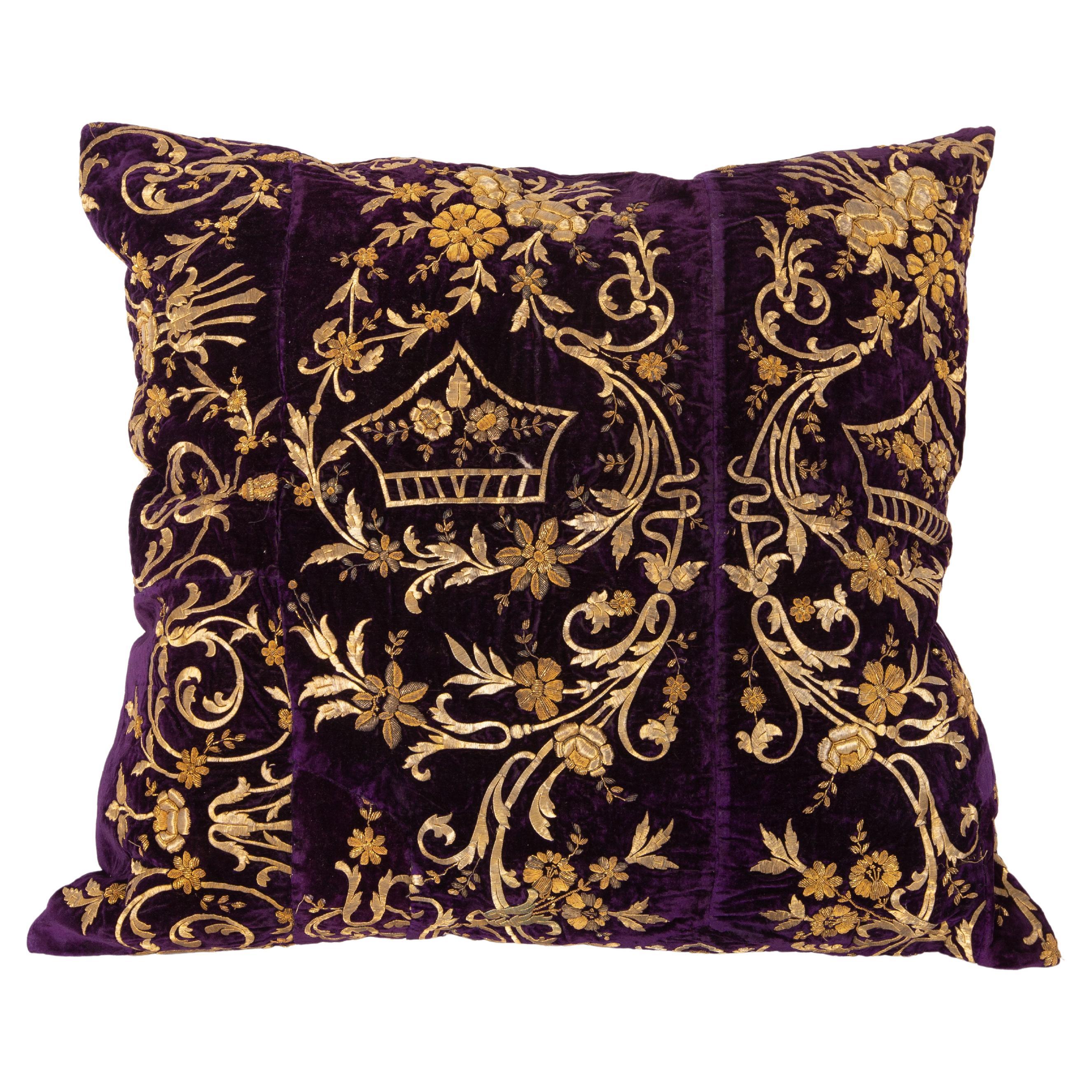 Antique Silk Velvet Ottoman Sarma Pillow Cover, L 19th C at 1stDibs