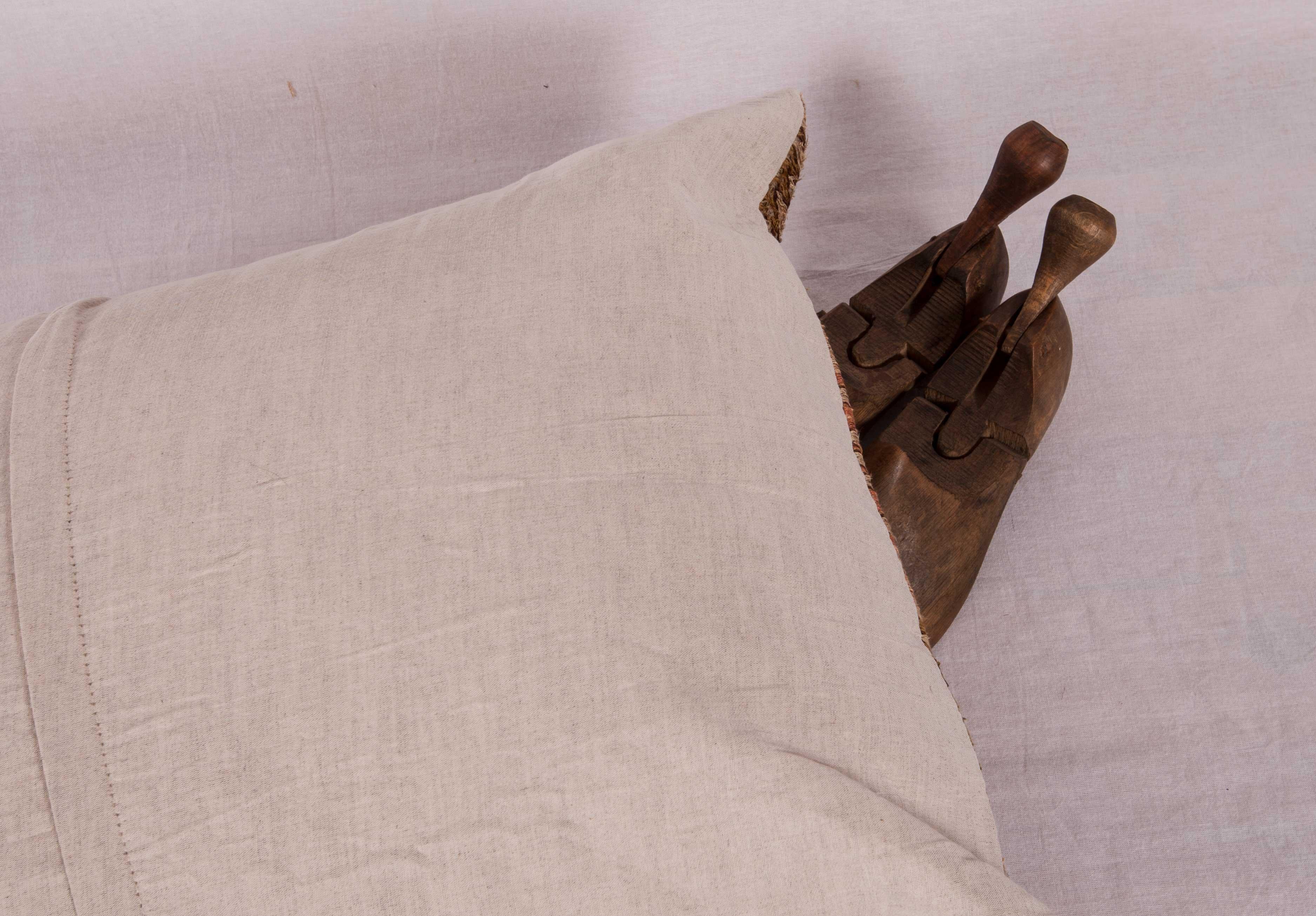 Embroidered Antique Pillow Made from a 18th-19th Century Italian Bargello Flame Stitch