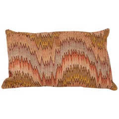 Antique Pillow Made from a 18th-19th Century Italian Bargello Flame Stitch