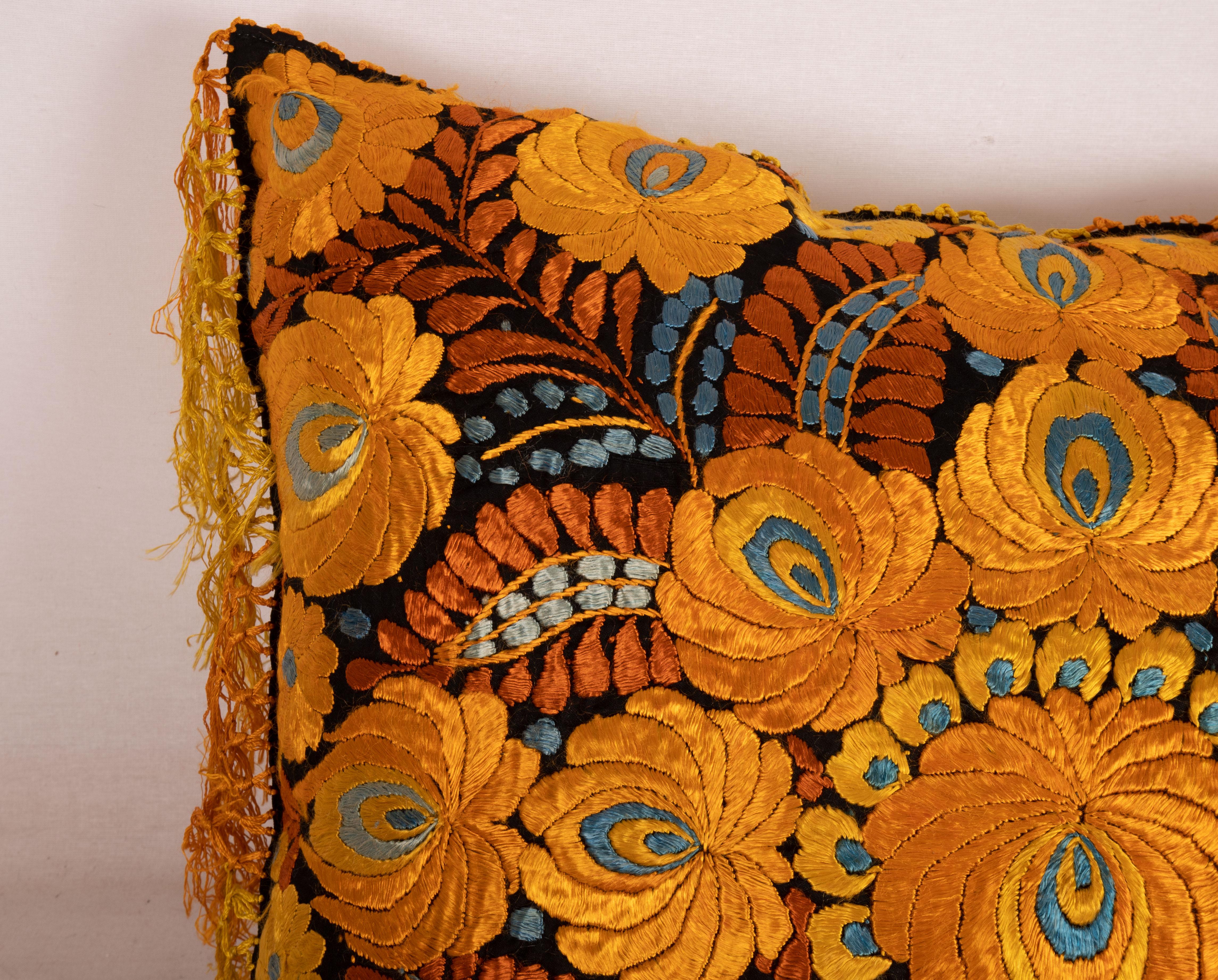 Embroidered Antique Pillow Made Out of an Hungarian Matyo Embroidery, 1st Half 20th C.