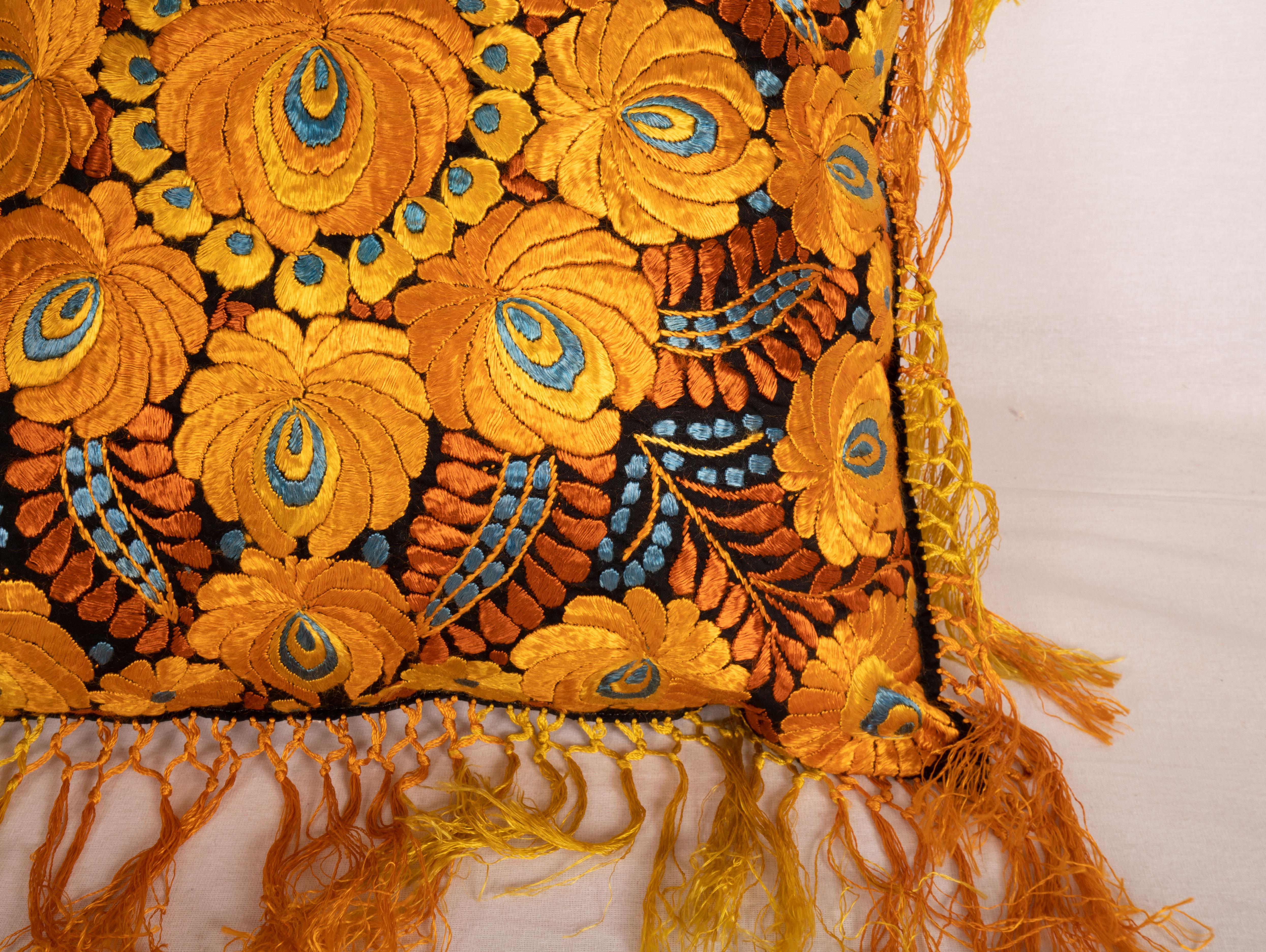Antique Pillow Made Out of an Hungarian Matyo Embroidery, 1st Half 20th C. In Good Condition In Istanbul, TR