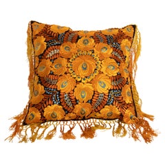 Antique Pillow Made Out of an Hungarian Matyo Embroidery, 1st Half 20th C.