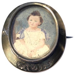 Pendentif/ broche antique en similor