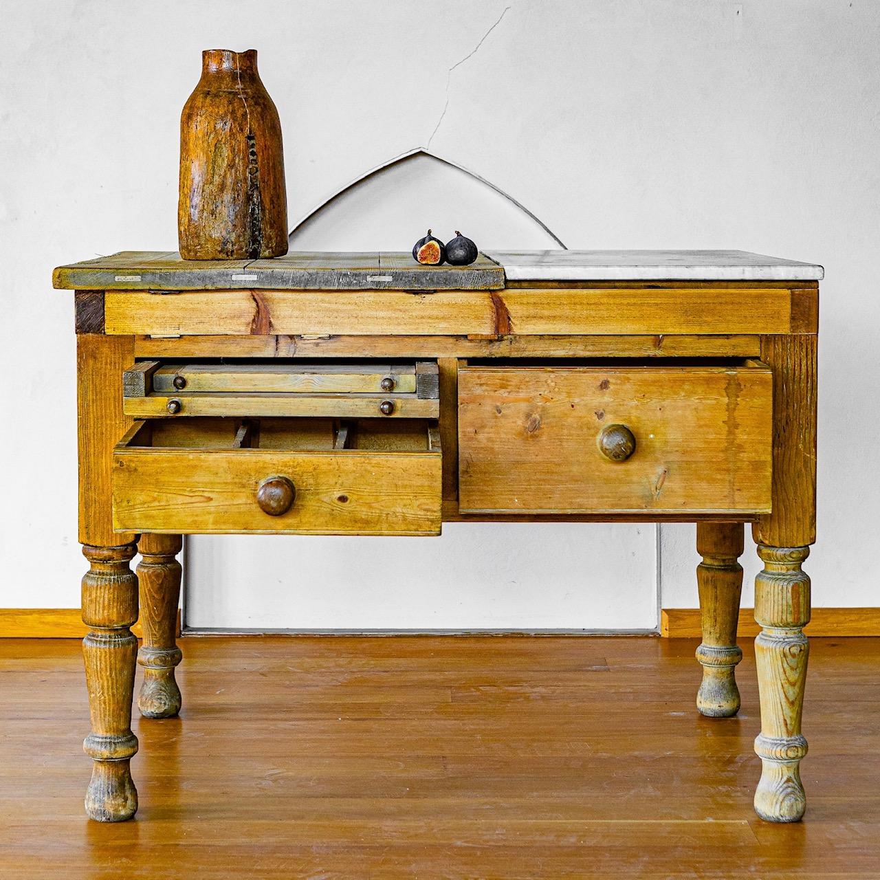 antique bakers table