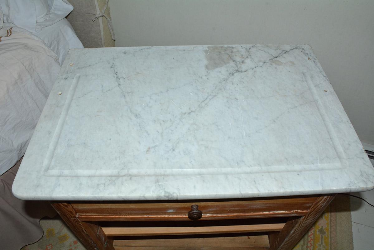 marble nightstand