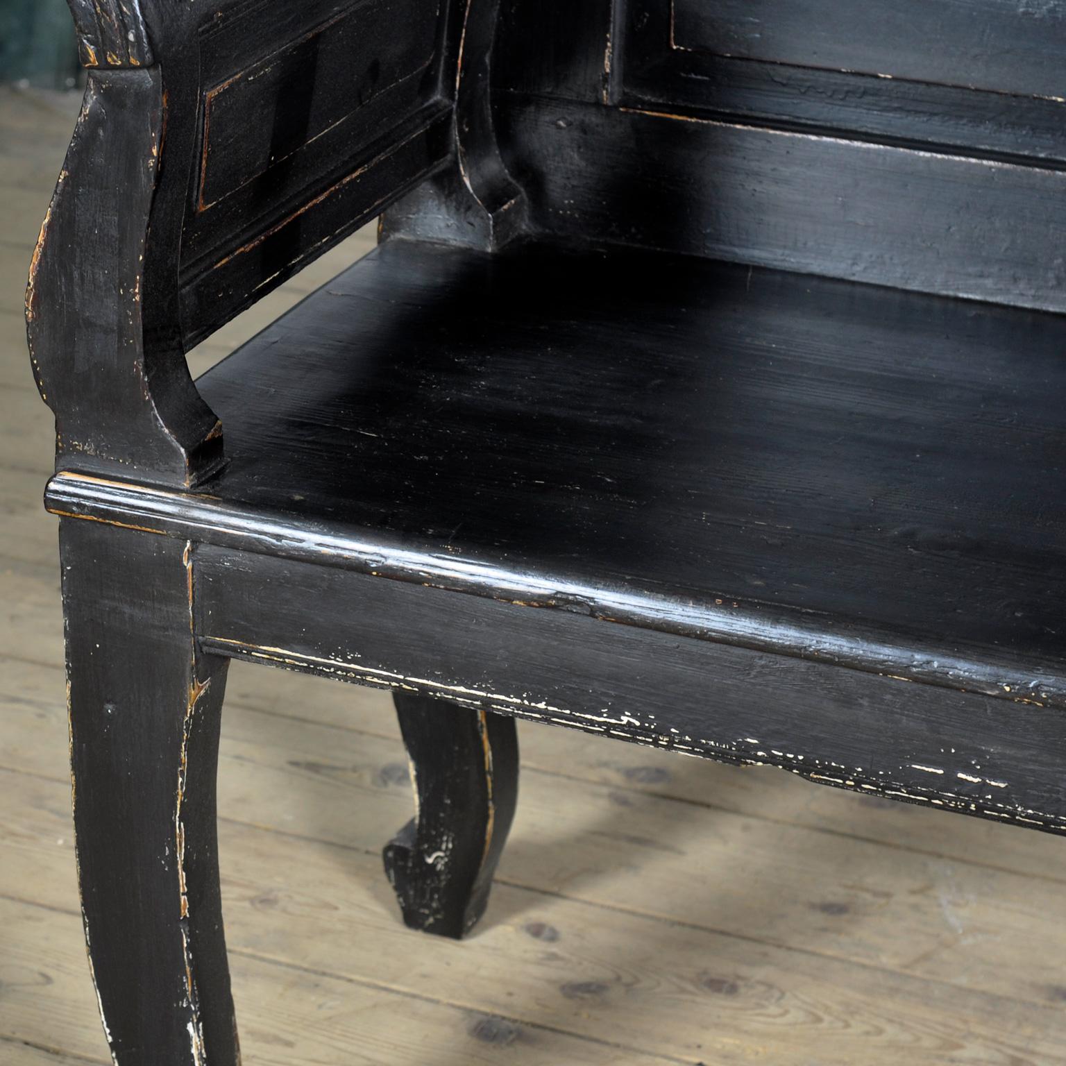 Antique pine bench, 1900s 2