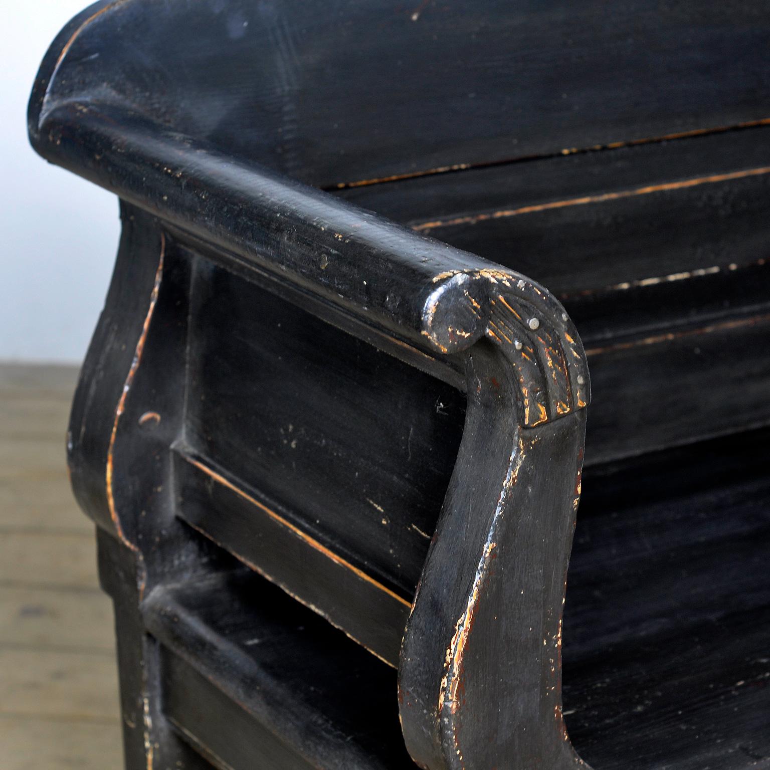 Antique pine bench, 1900s 3
