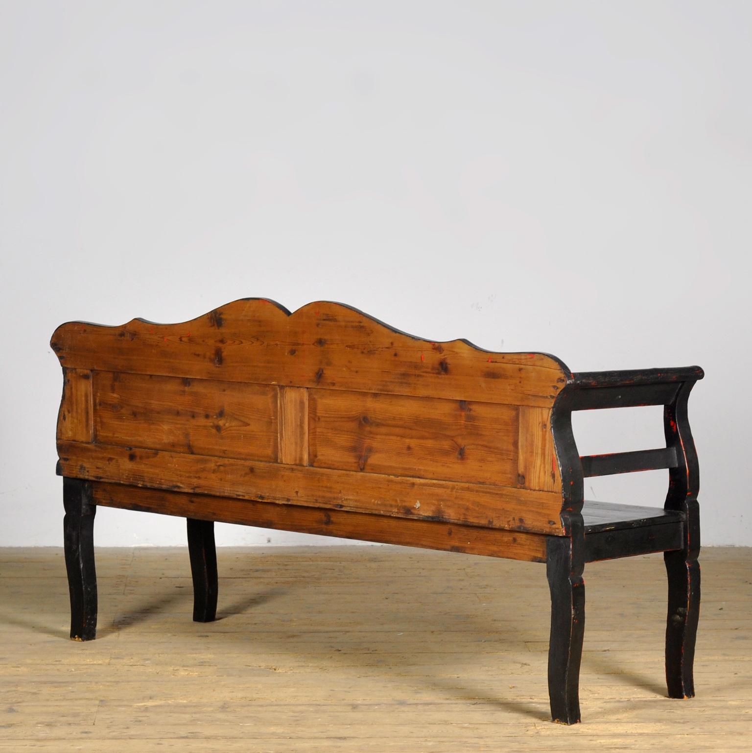 Banc ancien en pin, années 1900 en vente 4
