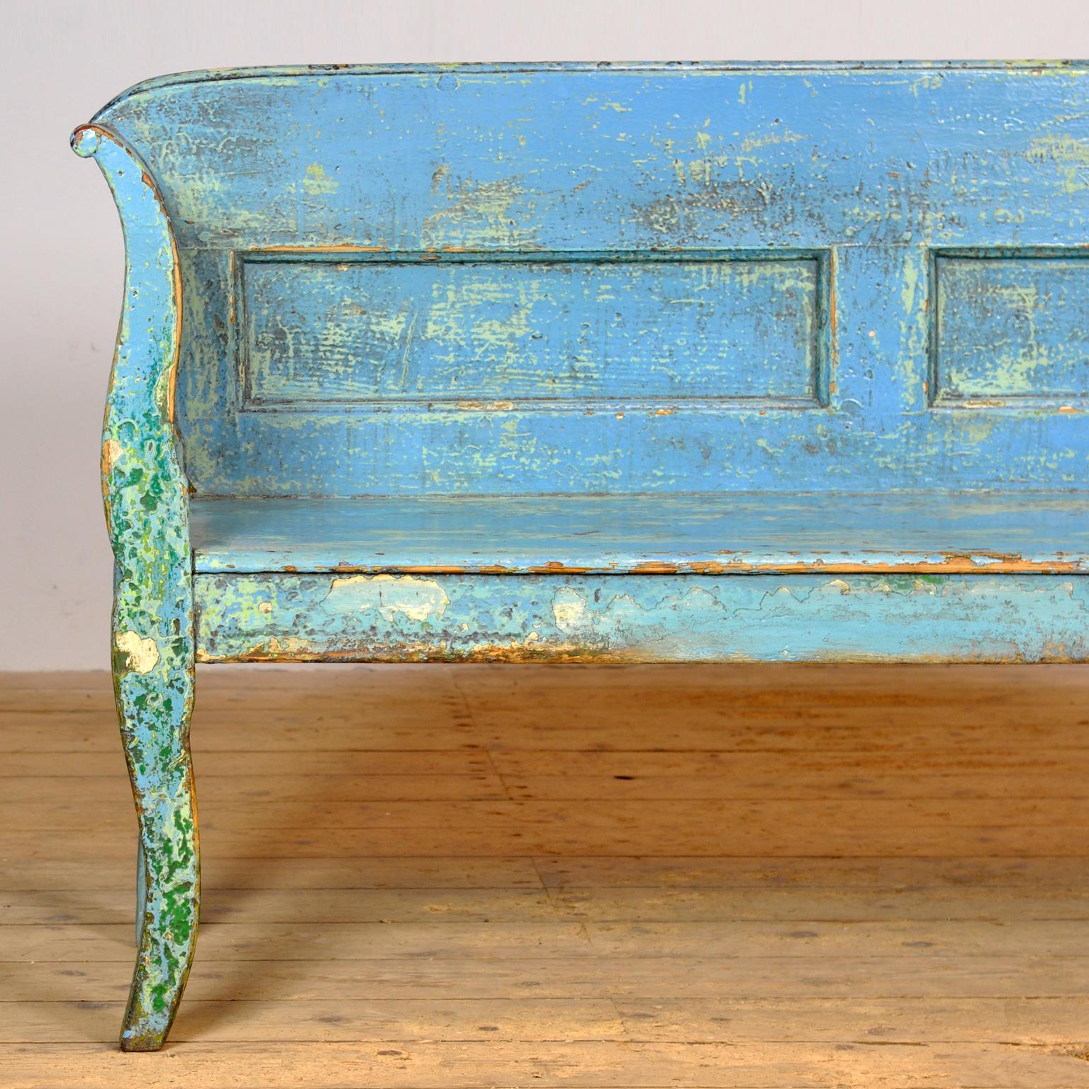 Banc en pin ancien, années 1900 en vente 5